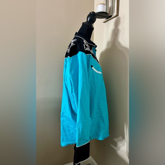 Coofandy Western Cowboy Shirt Casual Long Sleeve Button Down - Picture 3 of 7